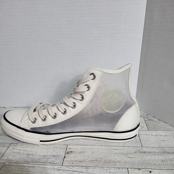 Converse Hi-Top Transparent Chuck Taylor Sneakers Women Sz 9 - Picture 2 of 10